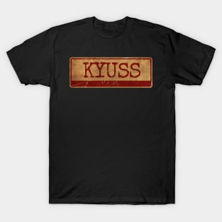 kyuss Text gold siple retro, vintage T-Shirt